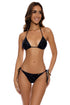 Luli Fama Chasing Stars Sequins Ruched Back Brazilian Tie Side Bottom